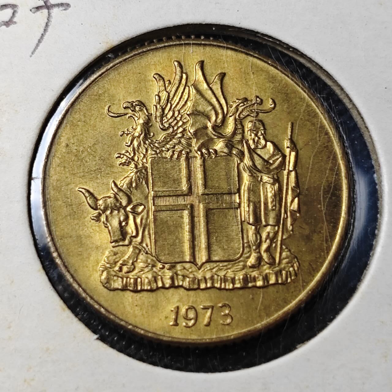 KK钱币收藏小铺 第313期 周末发货 1973冰岛1克朗 