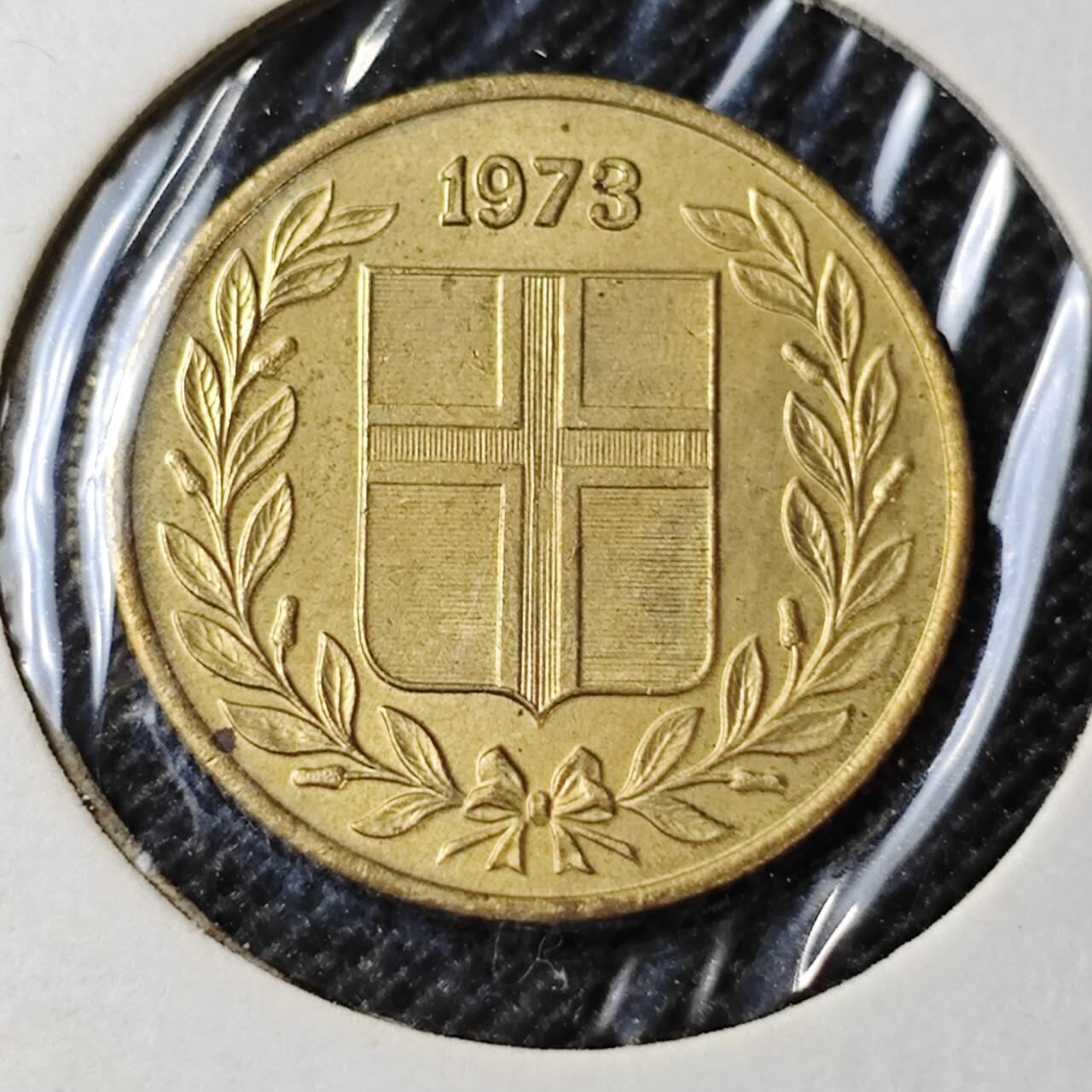 KK钱币收藏小铺 第313期 周末发货 1973冰岛50奥拉 