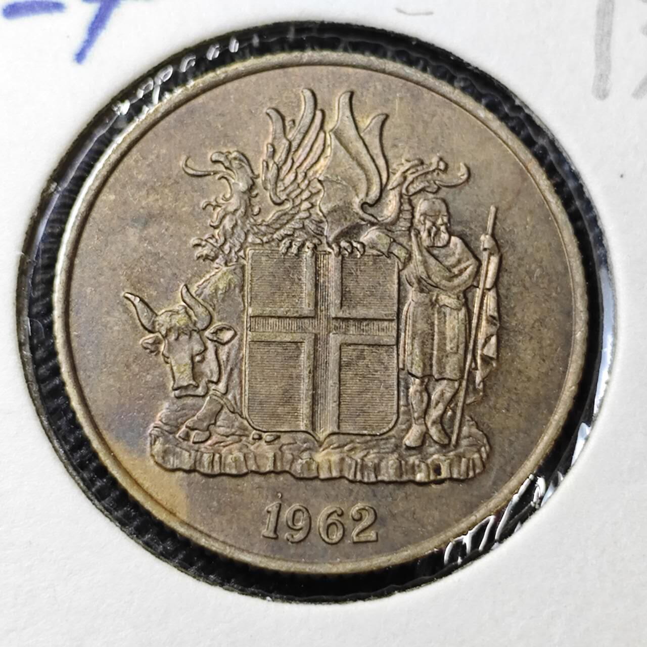 KK钱币收藏小铺 第313期 周末发货 1962冰岛1克朗
