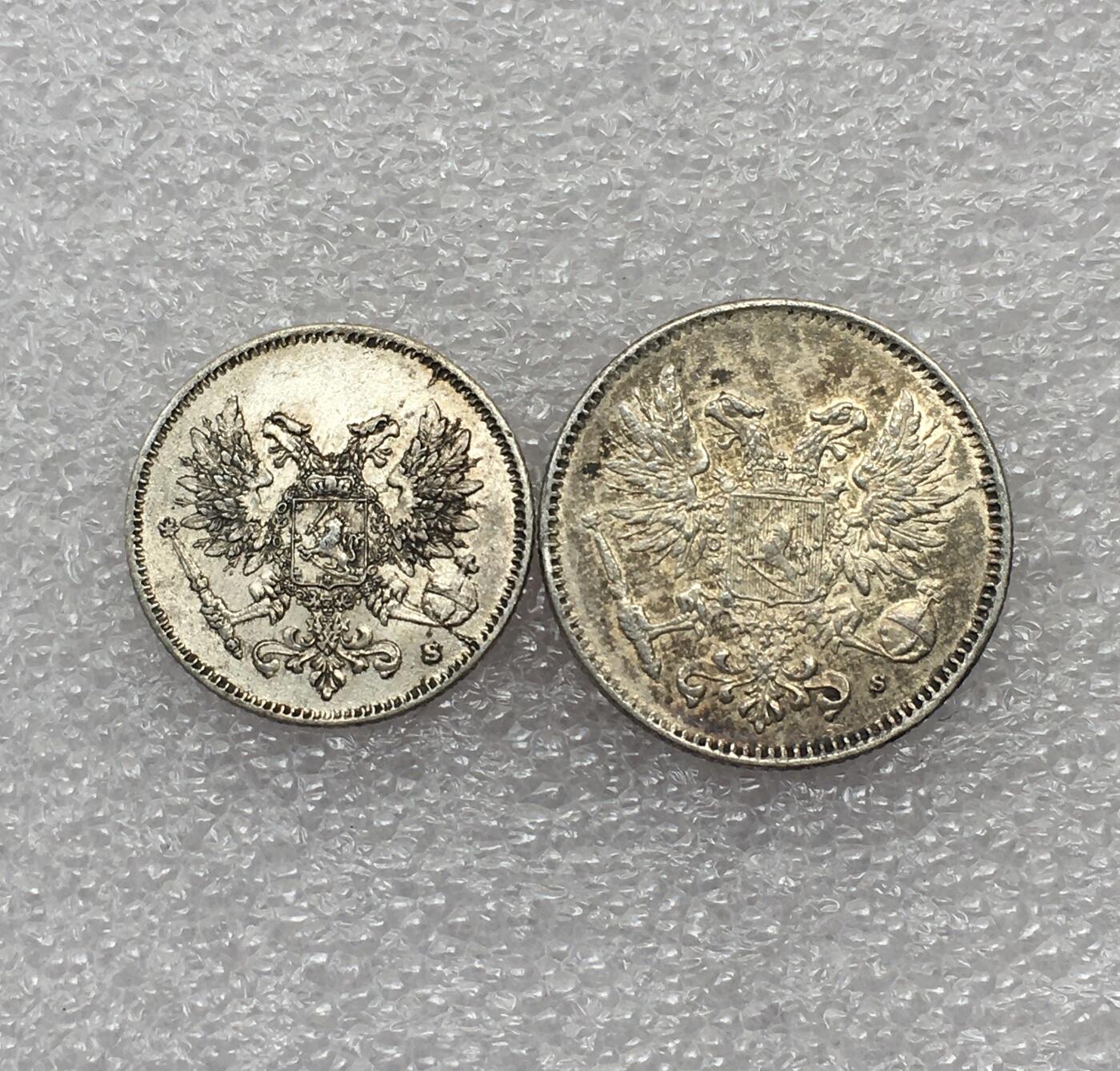 世界钱币专场拍卖 1917年俄占芬兰双头鹰25.50芬尼流通银币