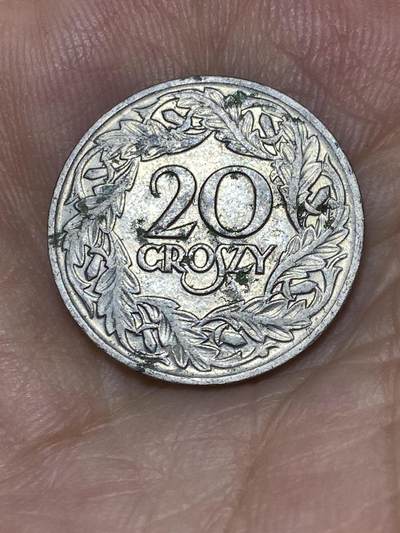 2025年第七十场(总第九十六场）外国好品散币(免佣金) - 较少–波兰🇵🇱1923单年份20格罗希(共和国时期第一套，纯镍材质)