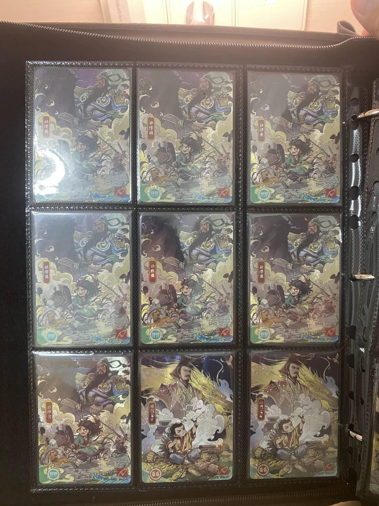 秋原瞳的小店第十八期（雨后夏天的那个傍晚🌆，泥土，青草，小青虾） 特稀——卡游三国9宫流年关羽，张飞，刘备，其中2张流年关羽是原膜，27张