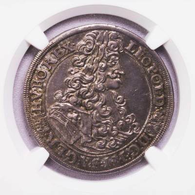 NGC-MS62 1703/2匈牙利神罗利奥波德大卷毛半泰勒银币 - NGC-MS62 1703/2匈牙利神罗利奥波德大卷毛半泰勒银币