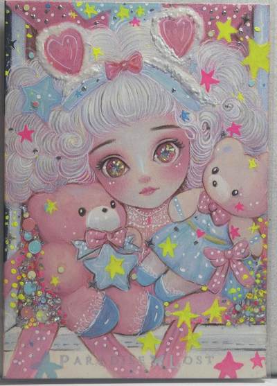 白泽拍卖卡牌手绘专场第21期（七月将残暑未收， 晚凉庭院独登楼） 2024 失乐园手绘卡 doll玩偶 不晚亲签