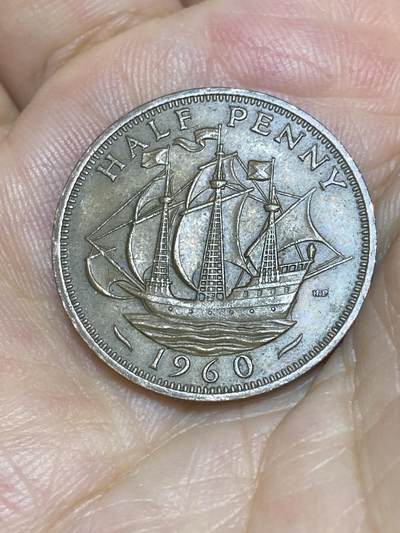 2025年第七十场(总第九十六场）外国好品散币(免佣金) - 英国🇬🇧1960年半便士(伊丽莎白二世青年桂冠)