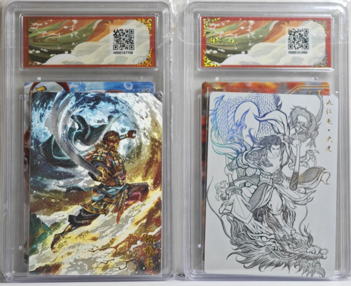 白泽拍卖卡牌手绘专场第21期（七月将残暑未收， 晚凉庭院独登楼） 2025 卡德曼 武韵红颜2张 万圣公主 060/066，丁瑶 异色 063/066 粗闪 保粹评级 2张9.5分 特标