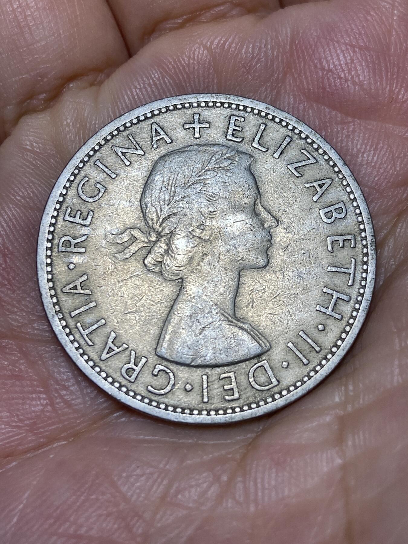 2025年第七十一场(总第九十七场）外国好品散币(免佣金) 稀年–英国🇬🇧1958年半克朗(伊丽莎白二世青年桂冠)