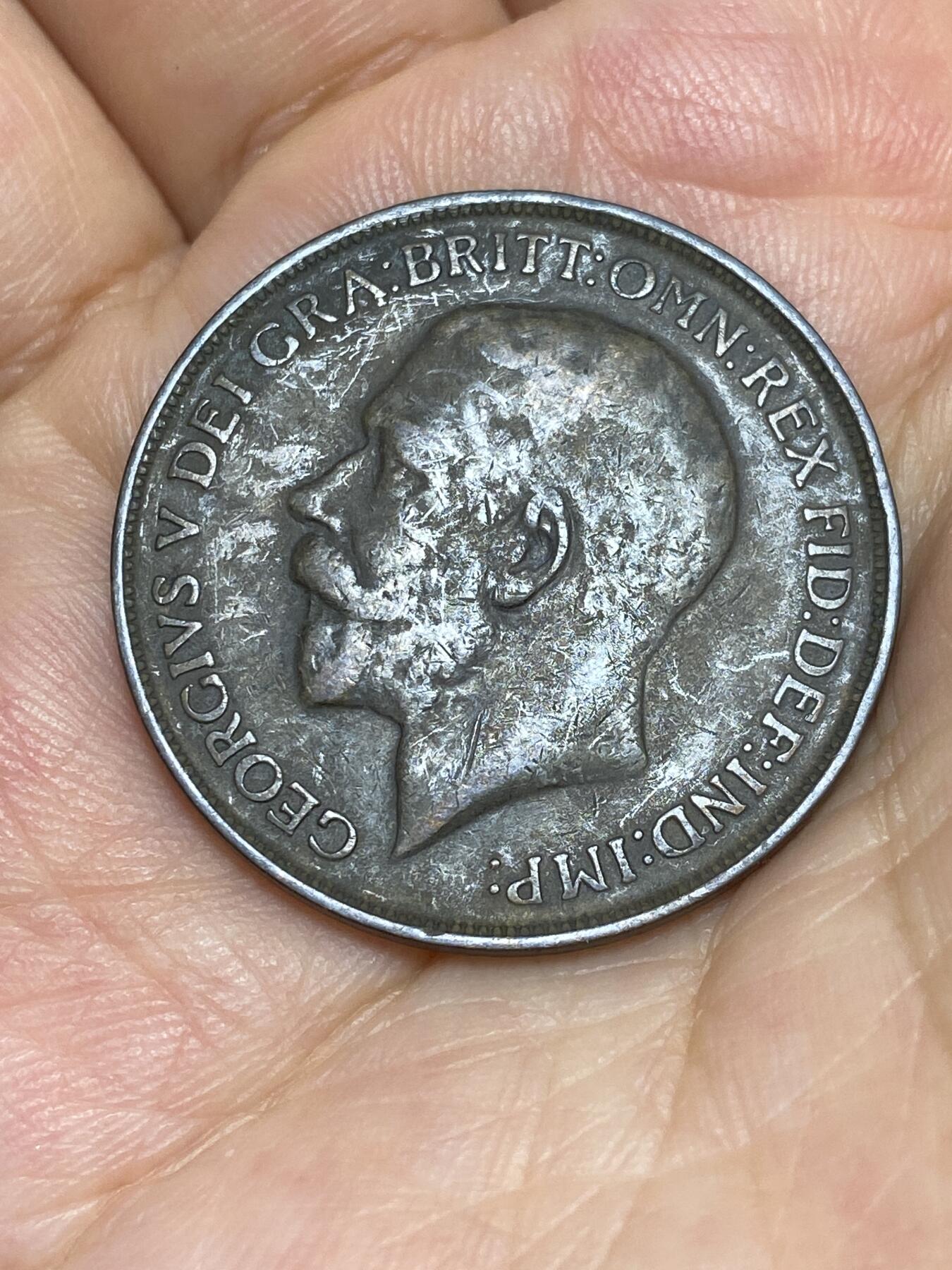 2025年第七十一场(总第九十七场）外国好品散币(免佣金) 英国🇬🇧1912年1便士H版(乔治五世第一版，H标，喜敦厂造)