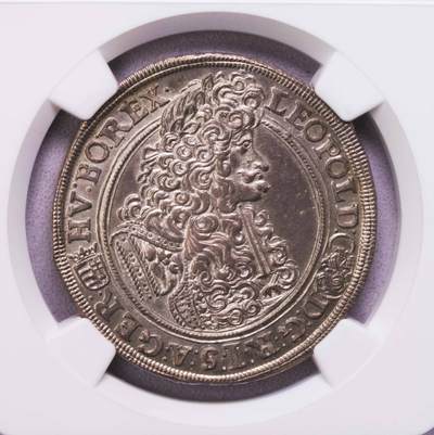 NGC-MS62 1700匈牙利神罗利奥波德大卷毛半泰勒银币 - NGC-MS62 1700匈牙利神罗利奥波德大卷毛半泰勒银币