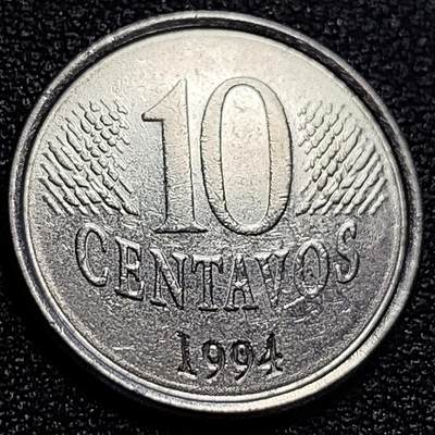 泉币菌-第65场-精品场 - 1994年 巴西10克鲁塞罗  22mm 巴西女神