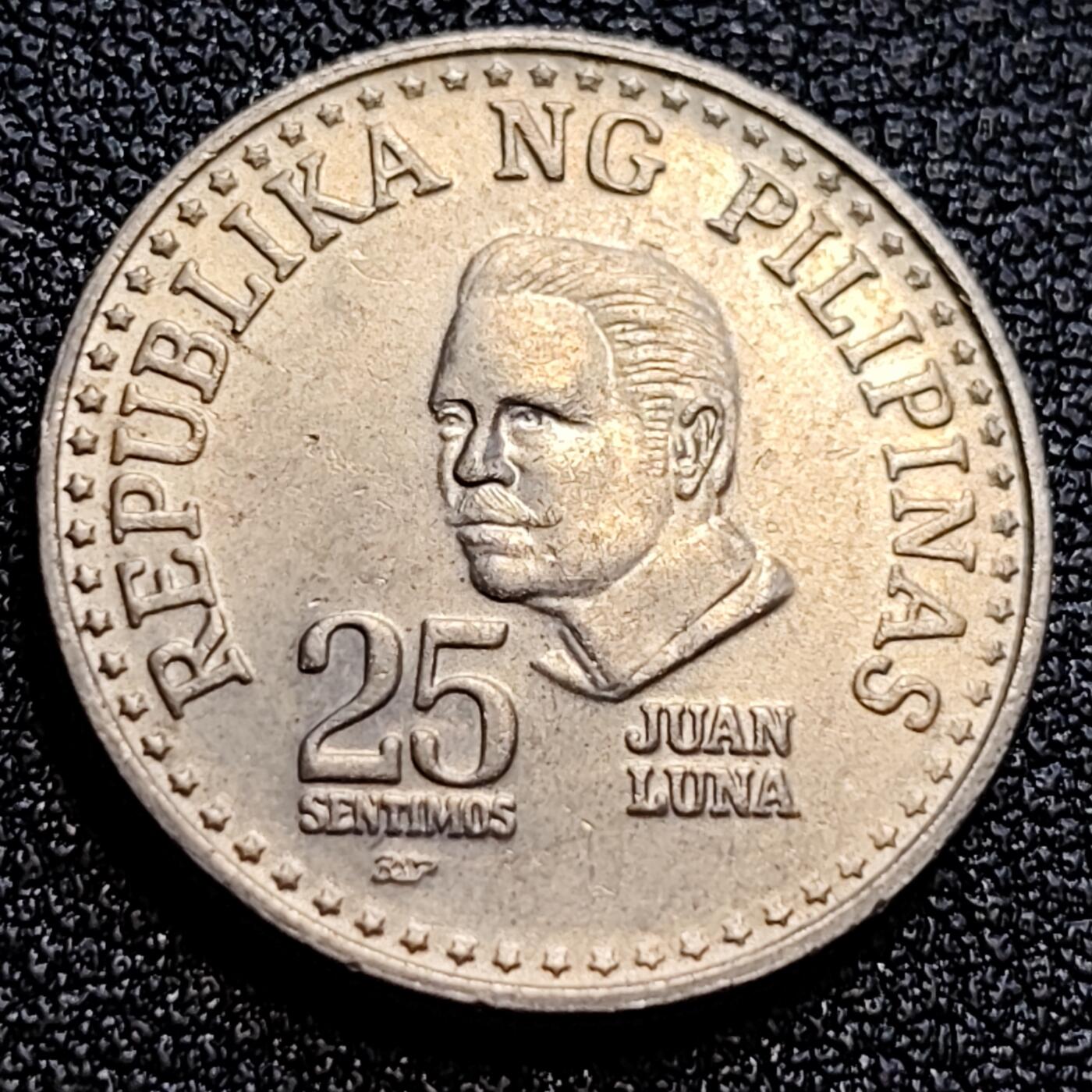 泉币菌-第65场-精品场 菲律宾1981年25分 画家胡安·卢纳 铜镍锌币 21mm