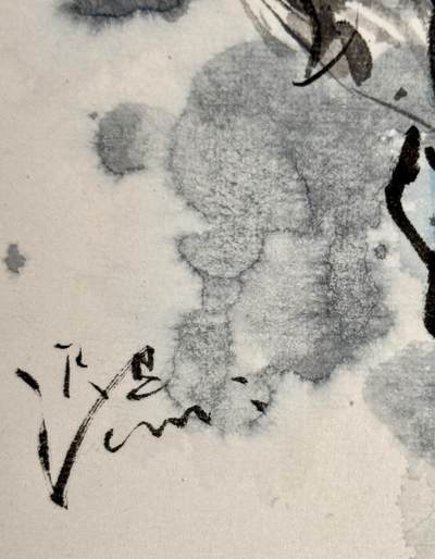 白泽拍卖卡牌手绘专场第21期（七月将残暑未收， 晚凉庭院独登楼） 2025 迟迟手绘画 青白娘子 尺寸：25cm*36cm