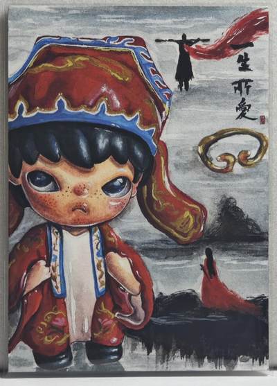 白泽拍卖卡牌手绘专场第21期（七月将残暑未收， 晚凉庭院独登楼） - 2025  DAWN手绘卡 一生所爱 正南亲签