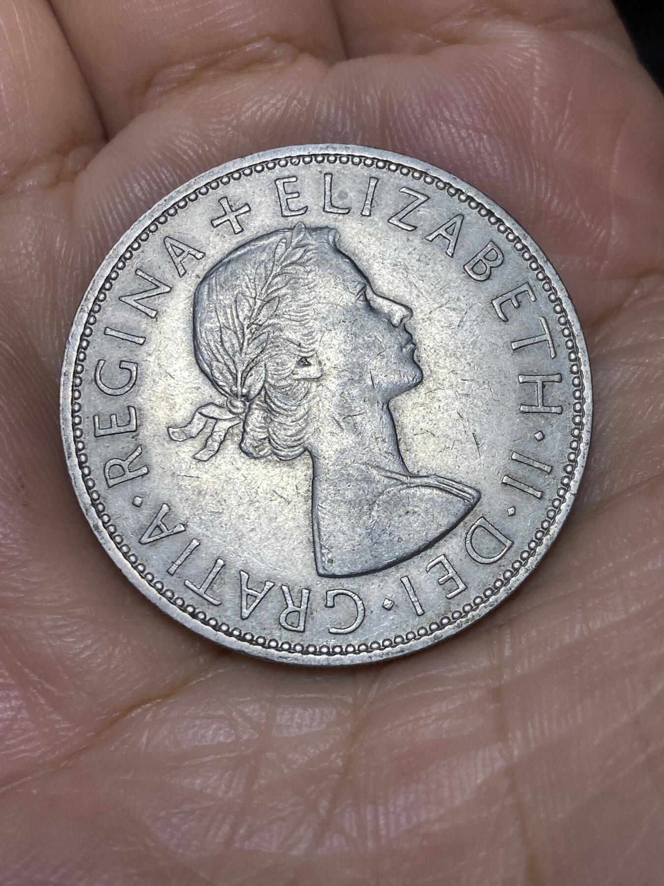 2025年第七十一场(总第九十七场）外国好品散币(免佣金) 英国🇬🇧1965年半克朗(伊丽莎白二世青年桂冠)