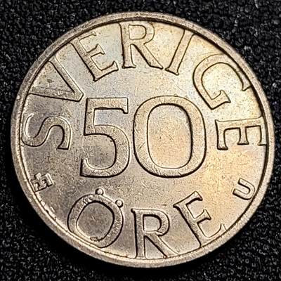 泉币菌-第62场-各国散币场 - 1980年瑞典50欧尔 22mm 古斯塔夫六世国王 