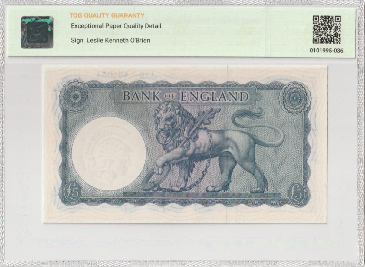 2025七月第三期（总185期） 英格兰B序列5镑TQG66epqd，此序列唯一的面值，女武神和扛钥匙的狮子
