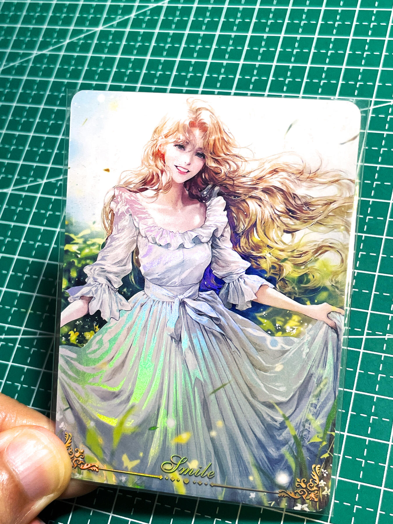显眼宝24期 个人精选 墨卡文创   满赠系列   油画少女  1张  折光彩闪工艺   大卡尺寸63*88