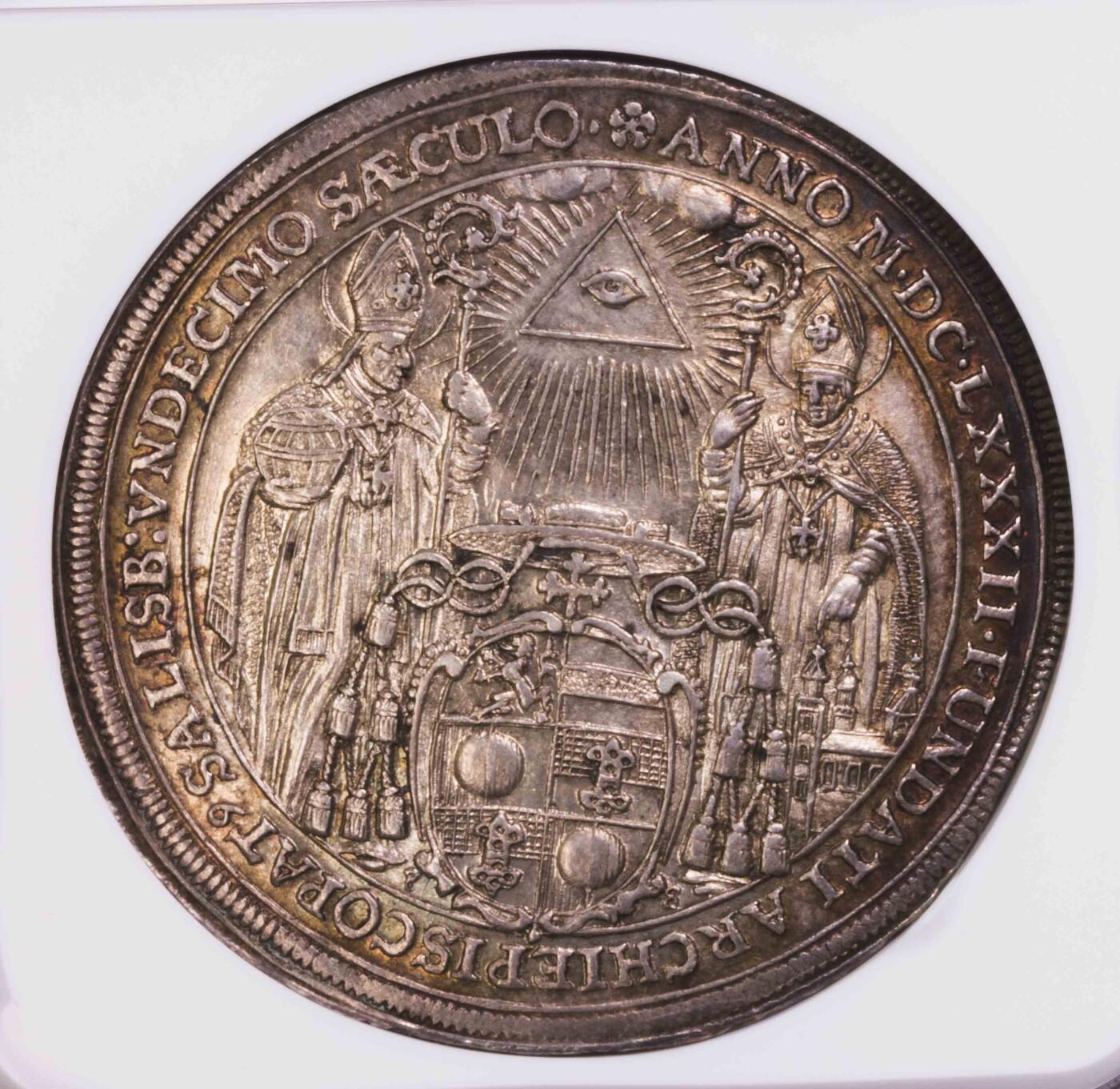 NGC-MS62 1682萨尔茨堡主教区建立泰勒大银币