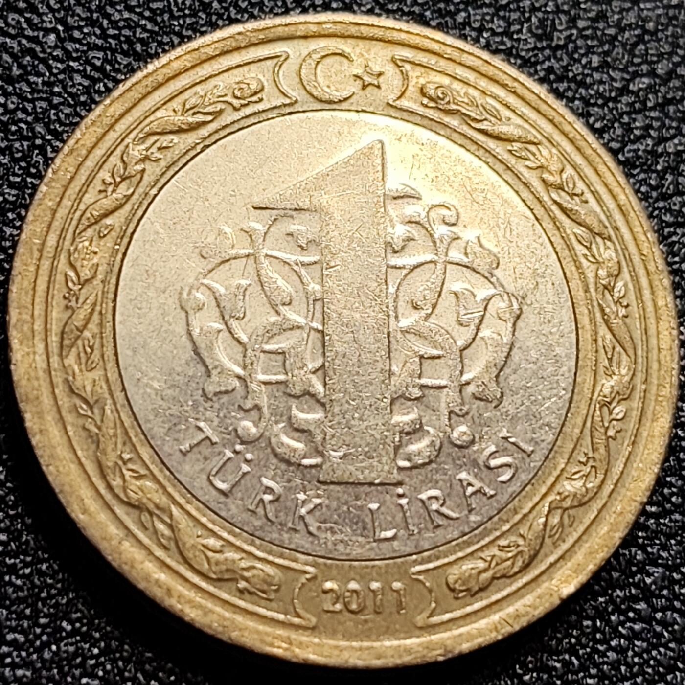 泉币菌-第65场-精品场 土耳其1里拉双色币 凯末尔总统 26mm