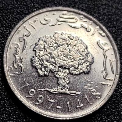泉币菌-第65场-精品场 - 原光美品 突尼斯 1997年 5米利姆  24MM