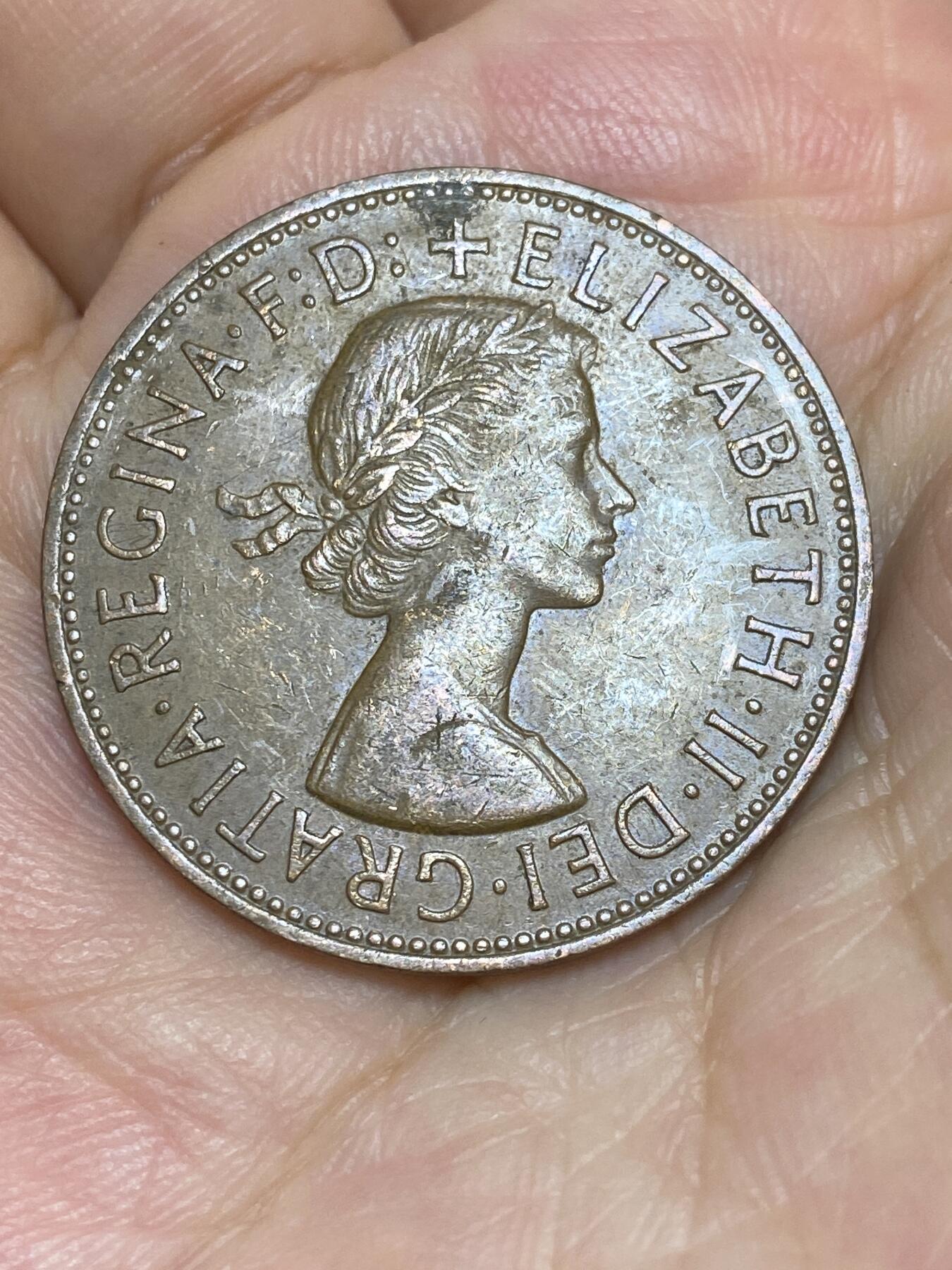 2025年第七十一场(总第九十七场）外国好品散币(免佣金) 英国🇬🇧1966年1便士(伊丽莎白二世青年桂冠)
