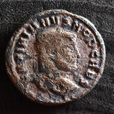 【良泉】【直播场】第三十五期，172组 银器、银饰、西方古代钱币专场，8月7日晚19.30点开拍！ - 【少见】公元297年【古罗马】马克西米安·代亚，迦太基流通，大型洗银富力，背阿菲利加女神（非洲）头戴象皮头饰，手持旗帜和象牙，8.01克