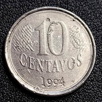 泉币菌-第62场-各国散币场 - 1994年 巴西10克鲁塞罗  22mm 巴西女神