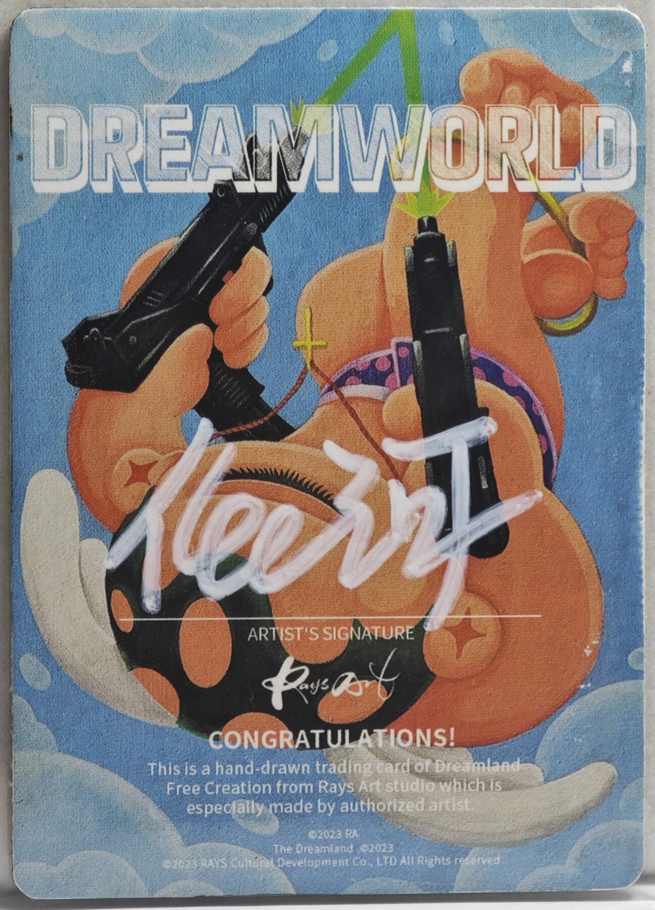 白泽拍卖卡牌手绘专场第21期（七月将残暑未收， 晚凉庭院独登楼） 2025 DREAMWORLD手绘卡 狮王 任河亲签