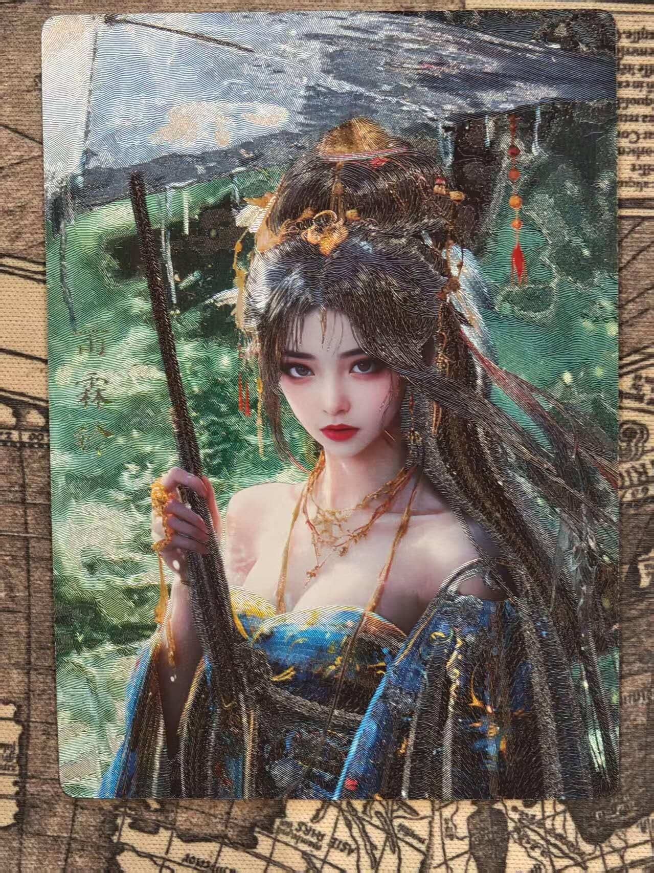 龙虎卡牌第48场 （无佣金，满120包邮，欢迎送拍，摩点开车） 粗闪卡 奇点 雨霖铃