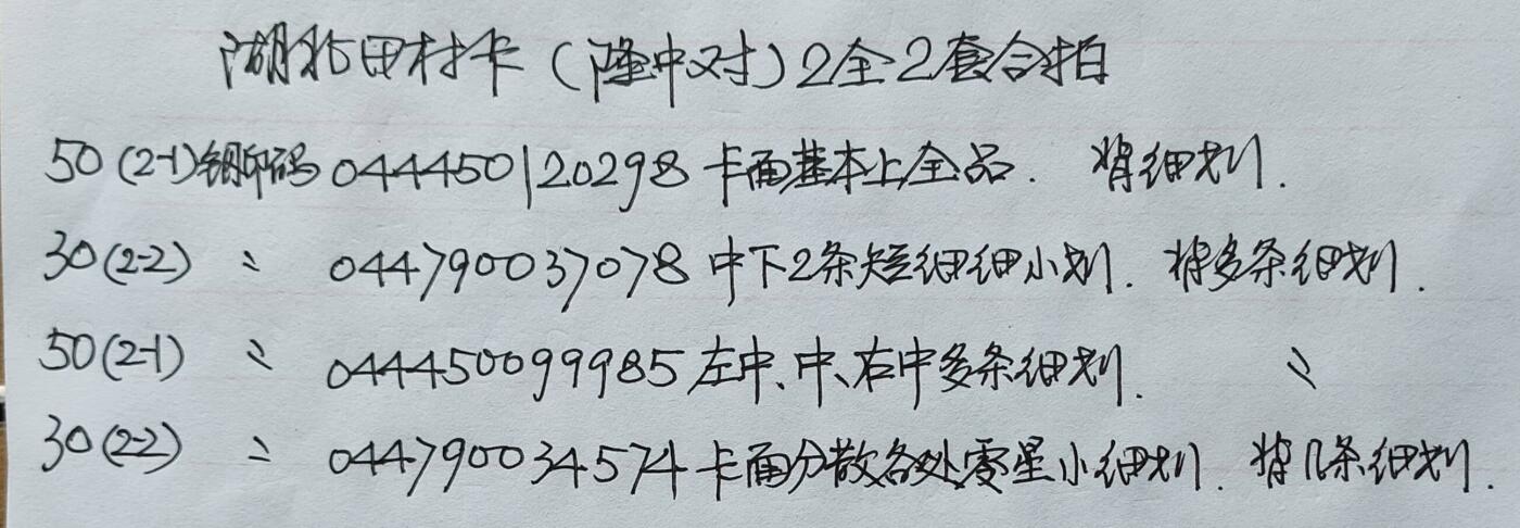 公藏第53期裸卡拍卖 湖北田村卡（隆中对）2全2套合拍，品相钢印码见描述。