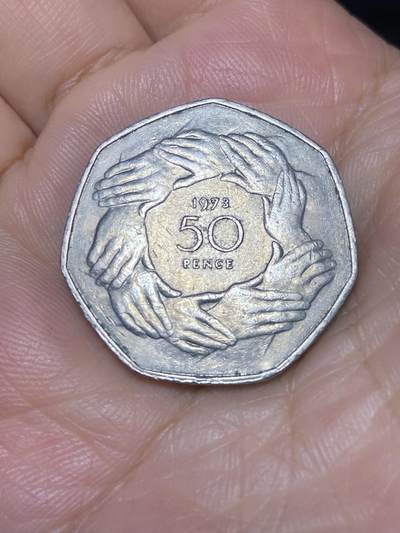 2025年第七十一场(总第九十七场）外国好品散币(免佣金) - 英国🇬🇧1973单年份50便士(英国加入欧洲经济共同体纪念币)