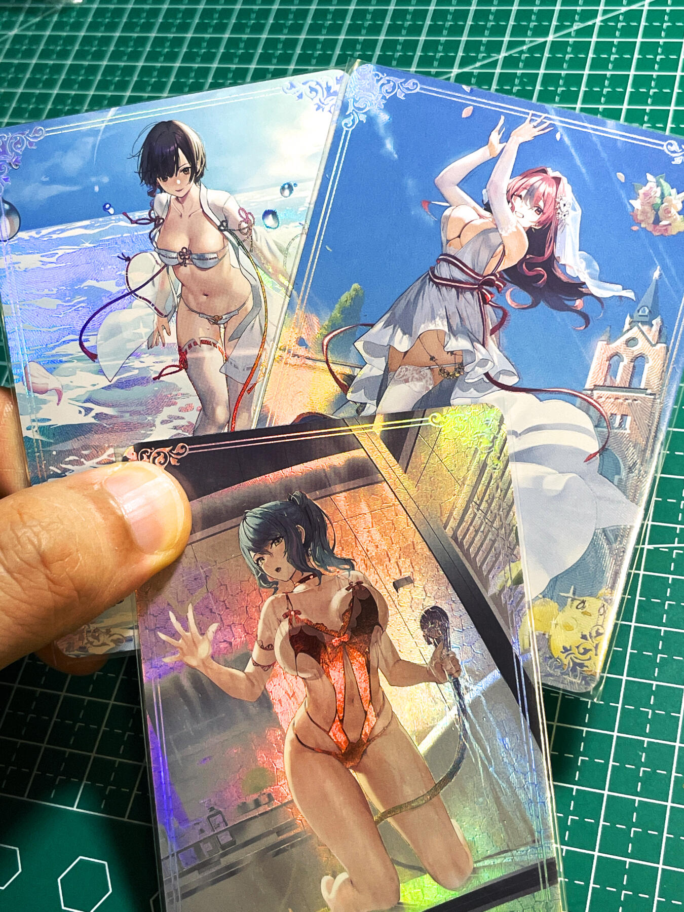 显眼宝24期 个人精选 墨卡文创   碧蓝系列   碧蓝航线夏日活动  3张  折光彩闪工艺   大卡尺寸63*88