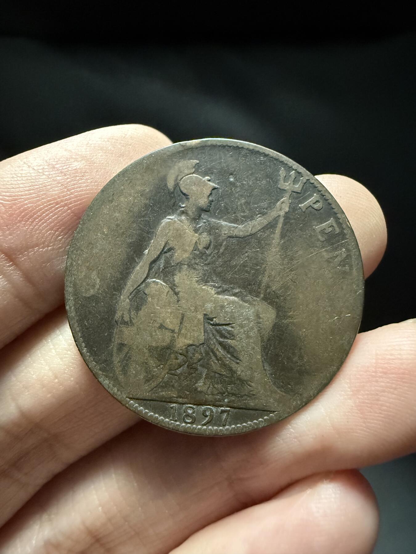 南宋泉阁俄币 外币 国币 专场第十五期【送拍无额外佣金】 英国 1897 维多利亚1便士 通货 老包浆