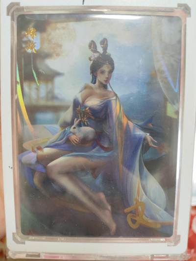阳大大卡牌超级大甩拍第63期（周五晚上九点截拍，持续收拍品，进群福利早知道） - 【奇卡亲签】齐卡文化 兔年限定 嫦娥 小文亲签+唇印 彩闪 带专属卡砖