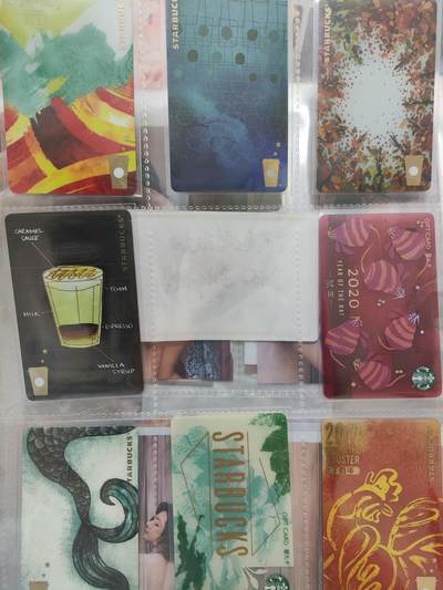 阳大大卡牌超级大甩拍第63期（周五晚上九点截拍，持续收拍品，进群福利早知道） - 星巴克 限定特藏卡 8张塑料硬卡 带卡页卡膜