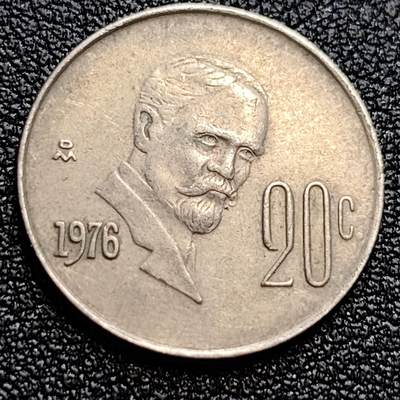 泉币菌-第61场-各国散币场 - 1976年墨西哥20分，总统弗兰西斯科·马德罗 20mm