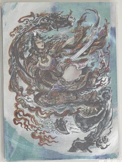 白泽拍卖卡牌手绘专场第21期（七月将残暑未收， 晚凉庭院独登楼） - 2024 启读文化 沈鑫封神 彩色粗闪10张 共1套