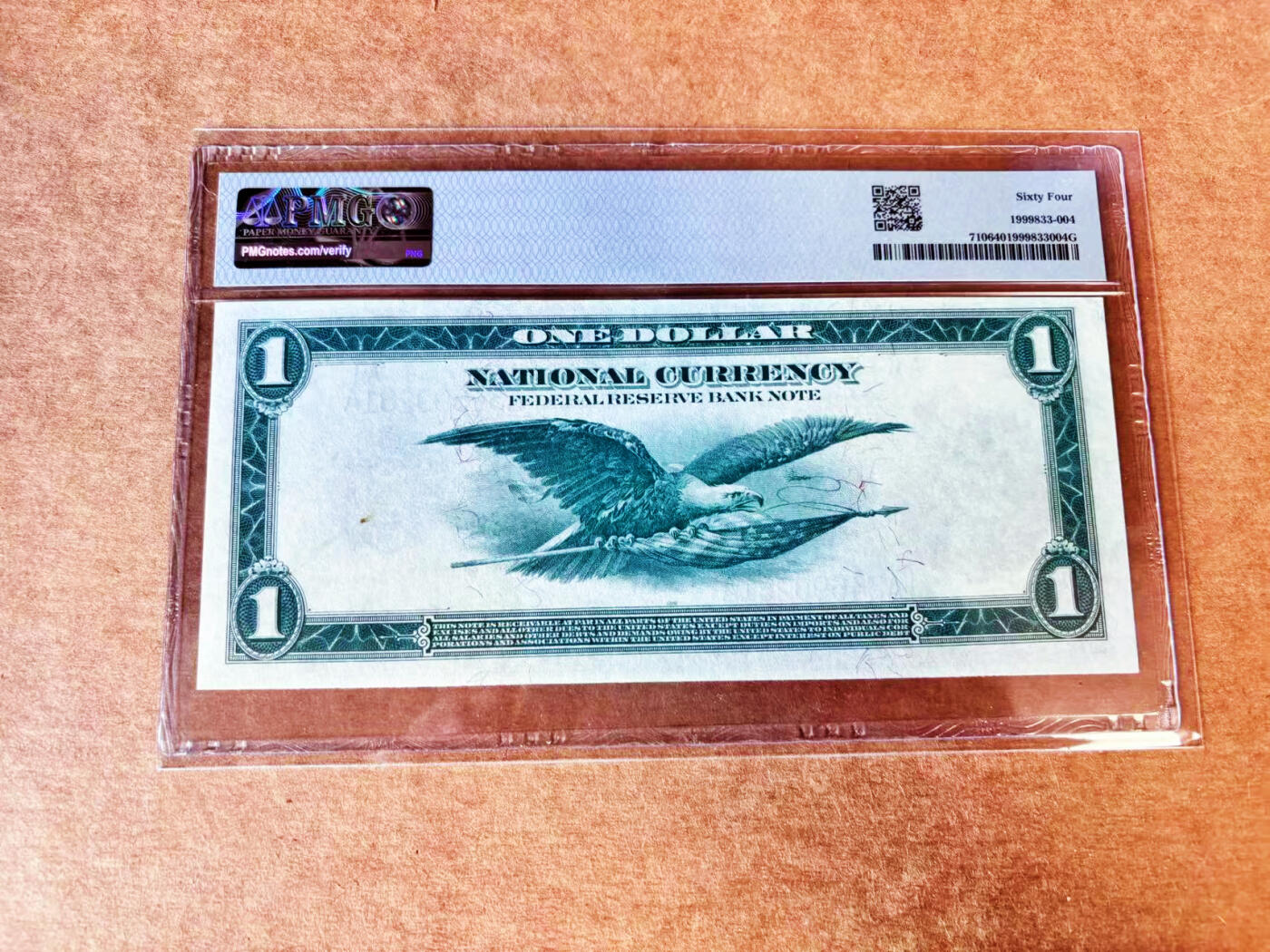 【Blue Auction】世界纸币精拍第699期【精】——18级TOP拍卖/信誉/品质/专业/高效💫 【AA冠】美国1918年1美金 擎旗大飞鹰 雕刻惟妙惟肖 油墨及压印佳 PMG64 波士顿版