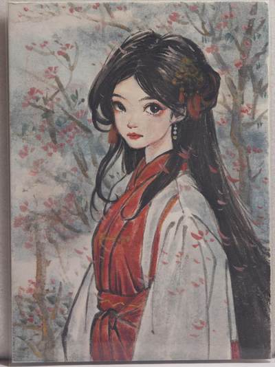 白泽拍卖卡牌手绘专场第21期（七月将残暑未收， 晚凉庭院独登楼） - 2024 后盡手绘卡 闺秀 后盡亲签