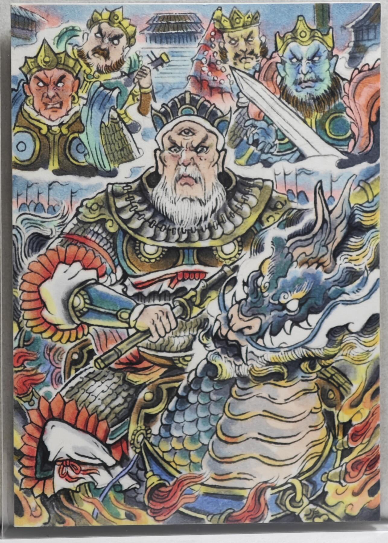 白泽拍卖卡牌手绘专场第21期（七月将残暑未收， 晚凉庭院独登楼） 2025 林白鹭手绘卡 闻太师 