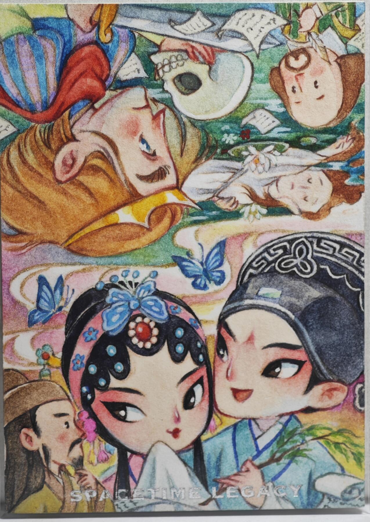 白泽拍卖卡牌手绘专场第21期（七月将残暑未收， 晚凉庭院独登楼）