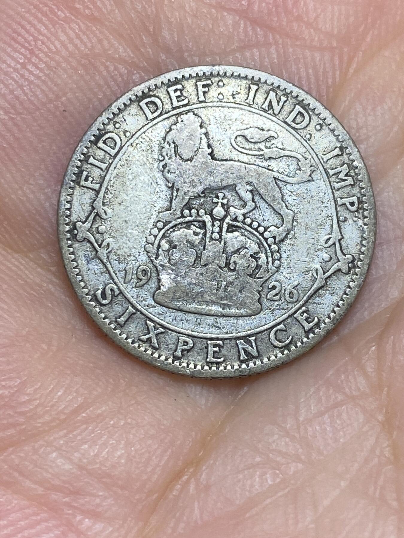 2025年第七十一场(总第九十七场）外国好品散币(免佣金) 英国🇬🇧1926年6便士银币(乔治五世第三版，宽边版，关门年仅发行2年)