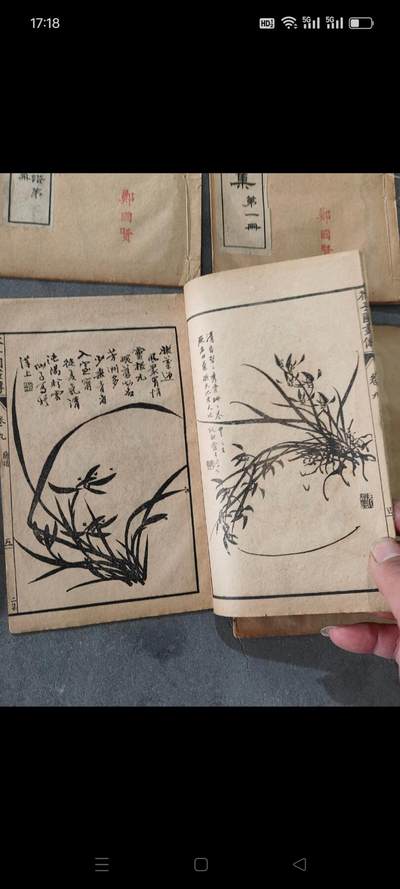 民国时期《芥子园画谱》大全套，一共三函12本全，保存完好，品相一流，包老 - 民国时期《芥子园画谱》大全套，一共三函12本全，保存完好，品相一流，包老