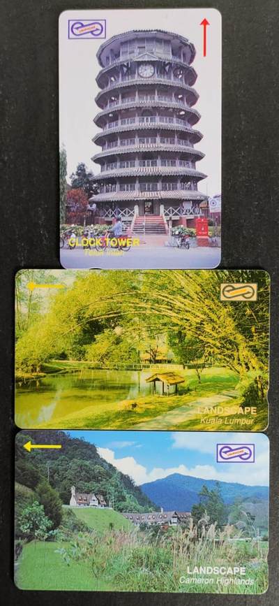 公藏第53期裸卡拍卖 - 马来西亚GPT新卡（风光）3全，品好。