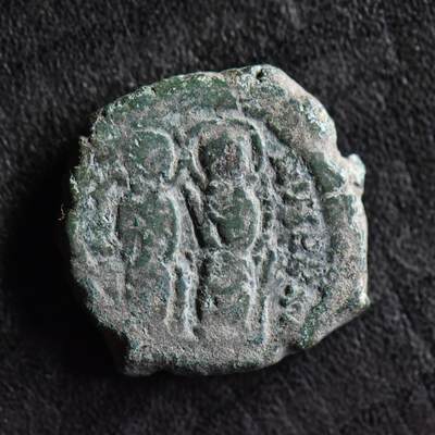 【良泉】【直播场】第三十五期，172组 银器、银饰、西方古代钱币专场，8月7日晚19.30点开拍！ - 公元571年 【拜占庭】 查士丁二世和皇后索菲亚（在位第7年）20努米，铜币，5.71克