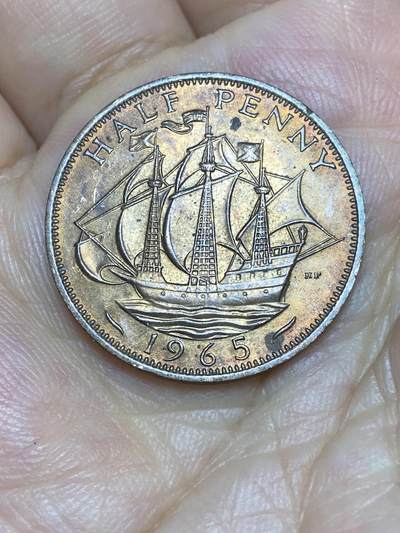 2025年第七十场(总第九十六场）外国好品散币(免佣金) - 英国🇬🇧1965年半便士(伊丽莎白二世青年桂冠)