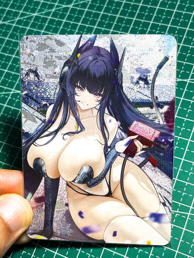 显眼宝24期 个人精选 - 五月卡牌   碧蓝美女线描系列    1张   粗闪精扣工艺   大卡尺寸63*88 4号