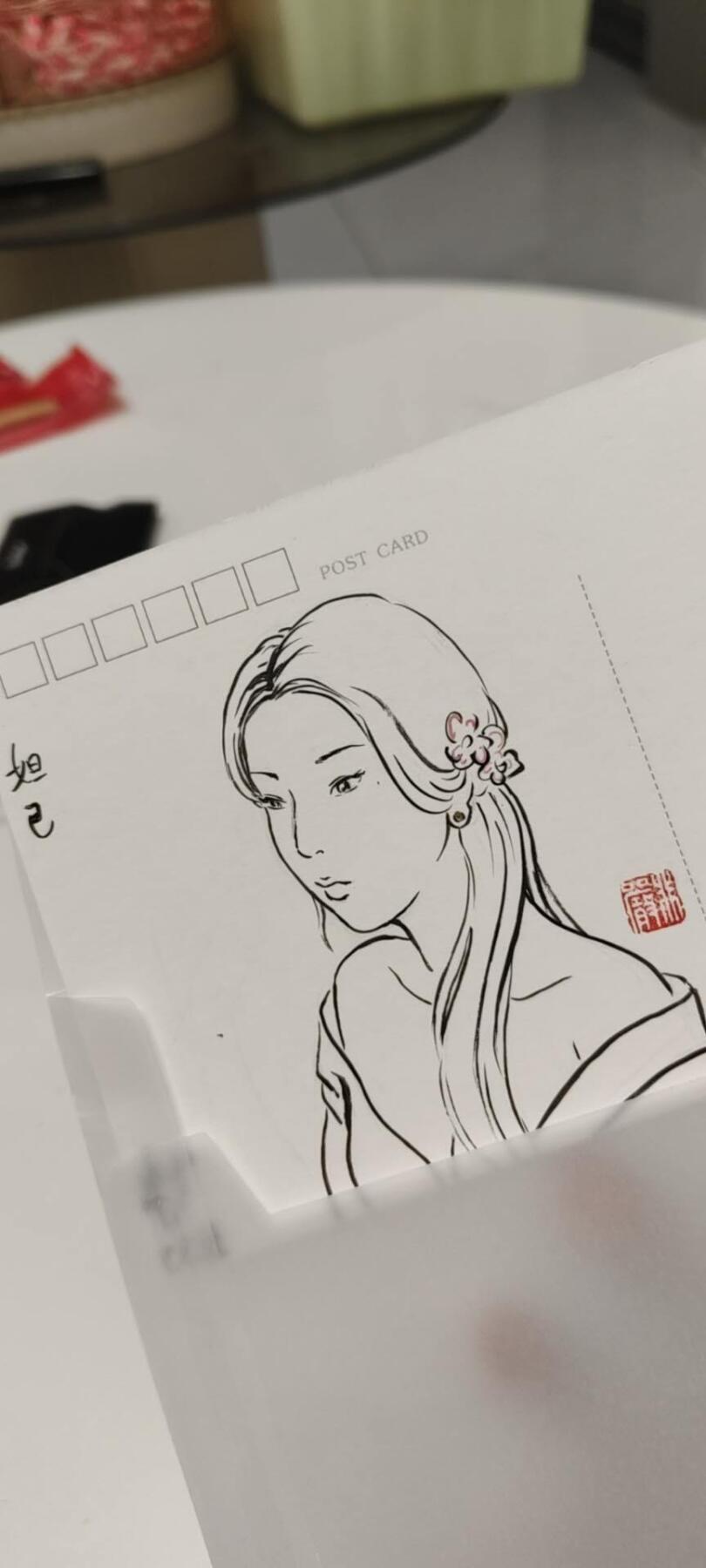 秋原瞳的小店第十八期（雨后夏天的那个傍晚🌆，泥土，青草，小青虾） 非严邮政线稿中福妲己，卡背二郎神，双签，送钥匙扣和冰箱贴