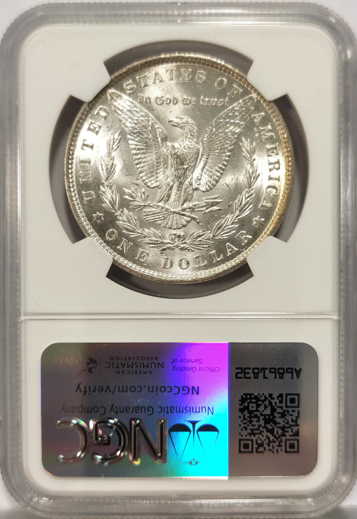 博洋堂德系小专场暨第132期（全场包邮） NGC MS63 美国1887年 摩根1美圆
