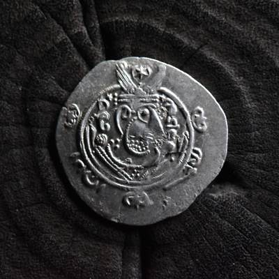 【良泉】第36期【直播场】8月21日晚19.30点开拍！173组，西方古代钱币、杂项专场 - 【未流通 极美品】公元8世纪后期【古波斯】阿拉伯-萨珊，塔巴里斯坦总督币，匿名半德拉克马，1.33克